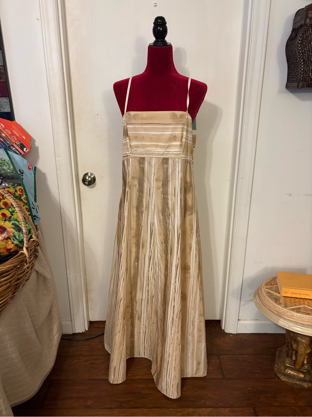 Spaghetti Strap Maxi Dress in Champagne